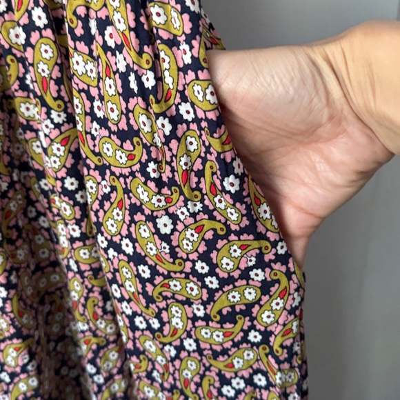 BODEN Paisley Print Ruffle Jersey Midi‎ Dress Citronelle Multi 12 - Picture 5 of 6